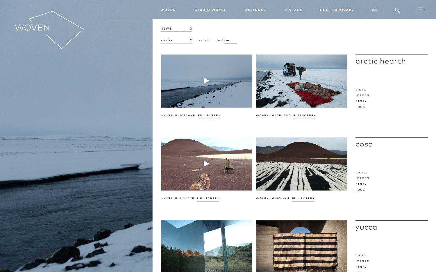 Developed for Woven and Rebeca Mendez Studio by Marcus Guttenplan