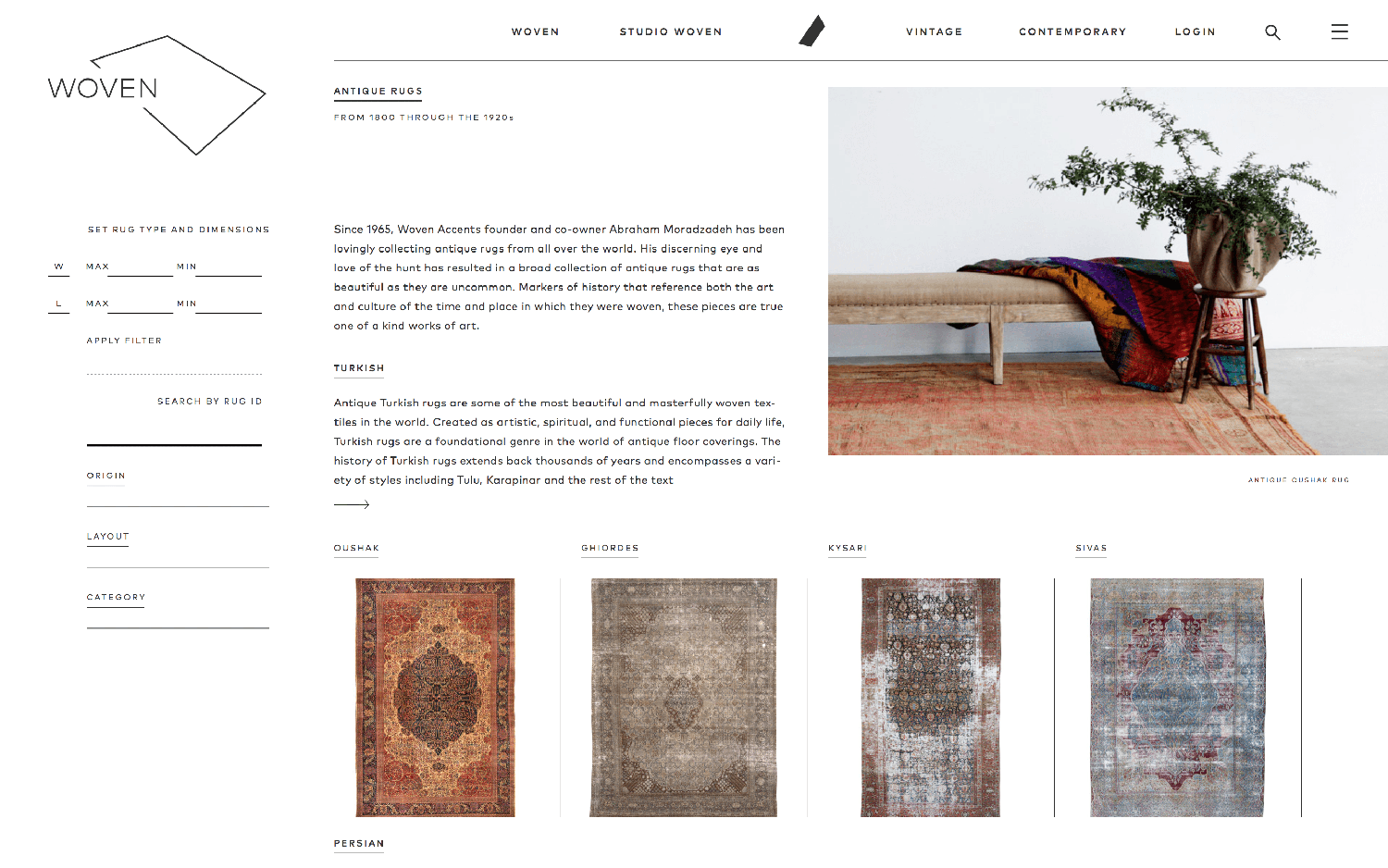 Developed for Woven and Rebeca Mendez Studio by Marcus Guttenplan