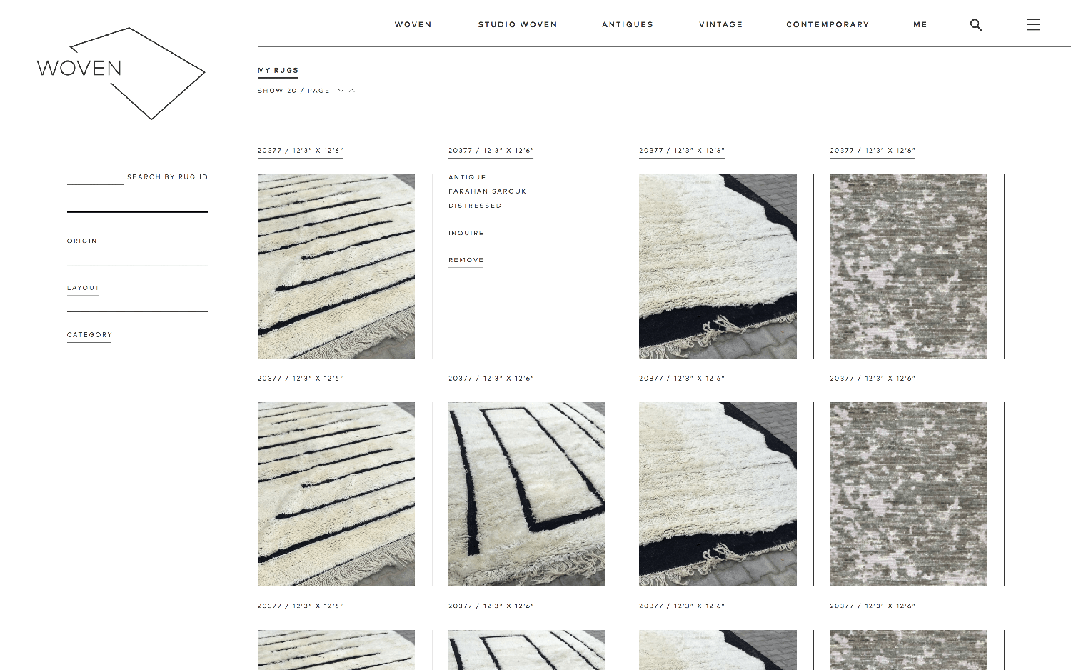 Developed for Woven and Rebeca Mendez Studio by Marcus Guttenplan